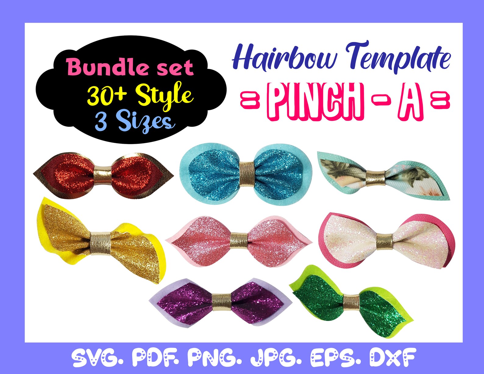 Pinch Bow Template SVG Bow SVG Bow Template Hair Bow | Etsy
