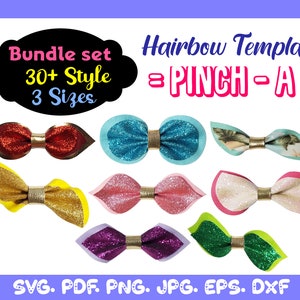 Pinch Bow Template SVG Bow SVG Bow Template Hair Bow | Etsy