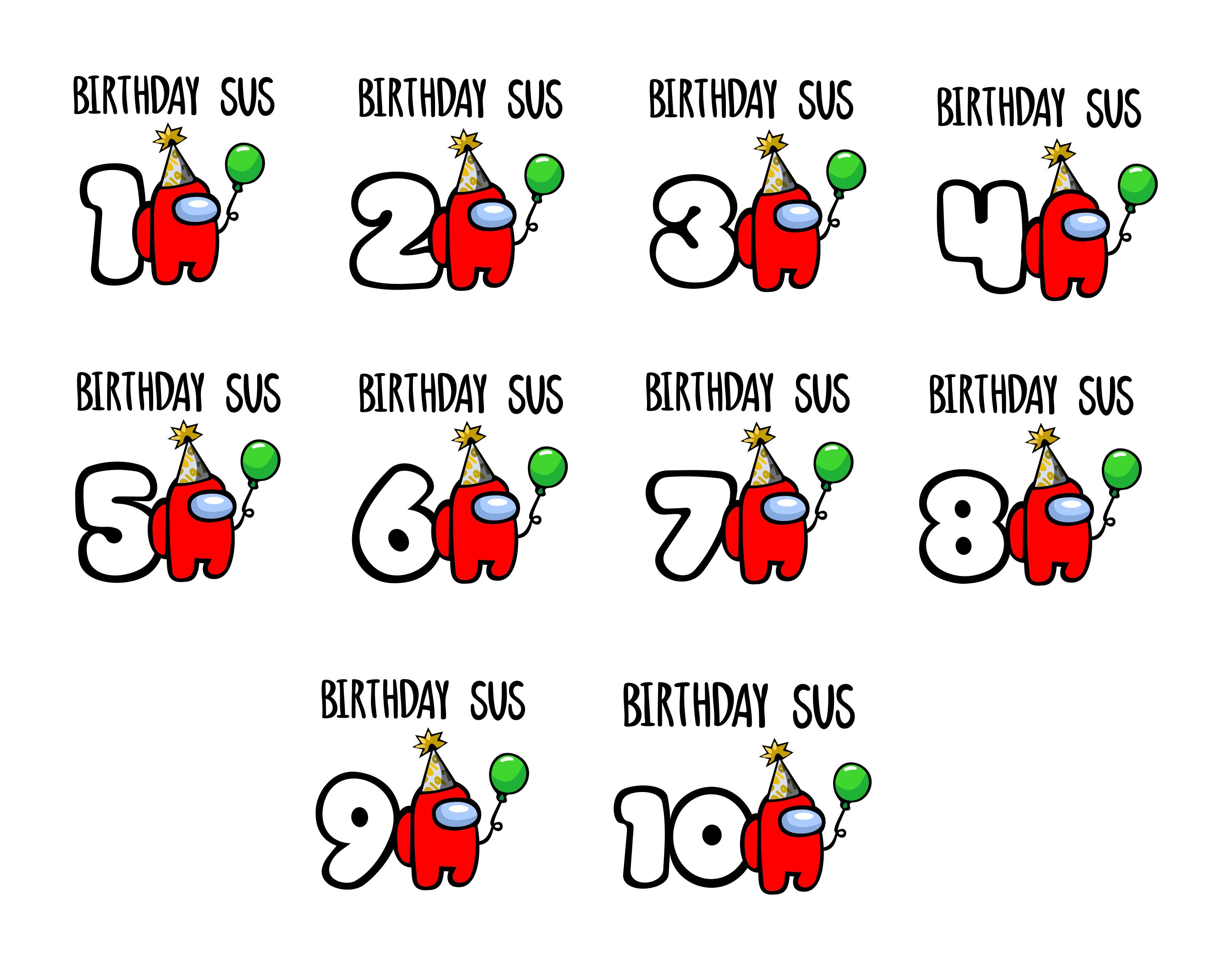 Free Free Birthday Among Us Svg 172 SVG PNG EPS DXF File