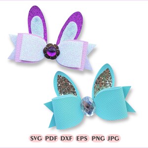 バニーヘアボウテンプレート、ヘアボウ svg、ボウ svg、ボウテンプレート、ボウテンプレート svg、ヘアボウ svg、ボウテンプレート svg バンドル、cricut 用ボウテンプレート