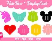 Hair Bow Display Card Template: Headband Card SVG Bundle (Digital Download)