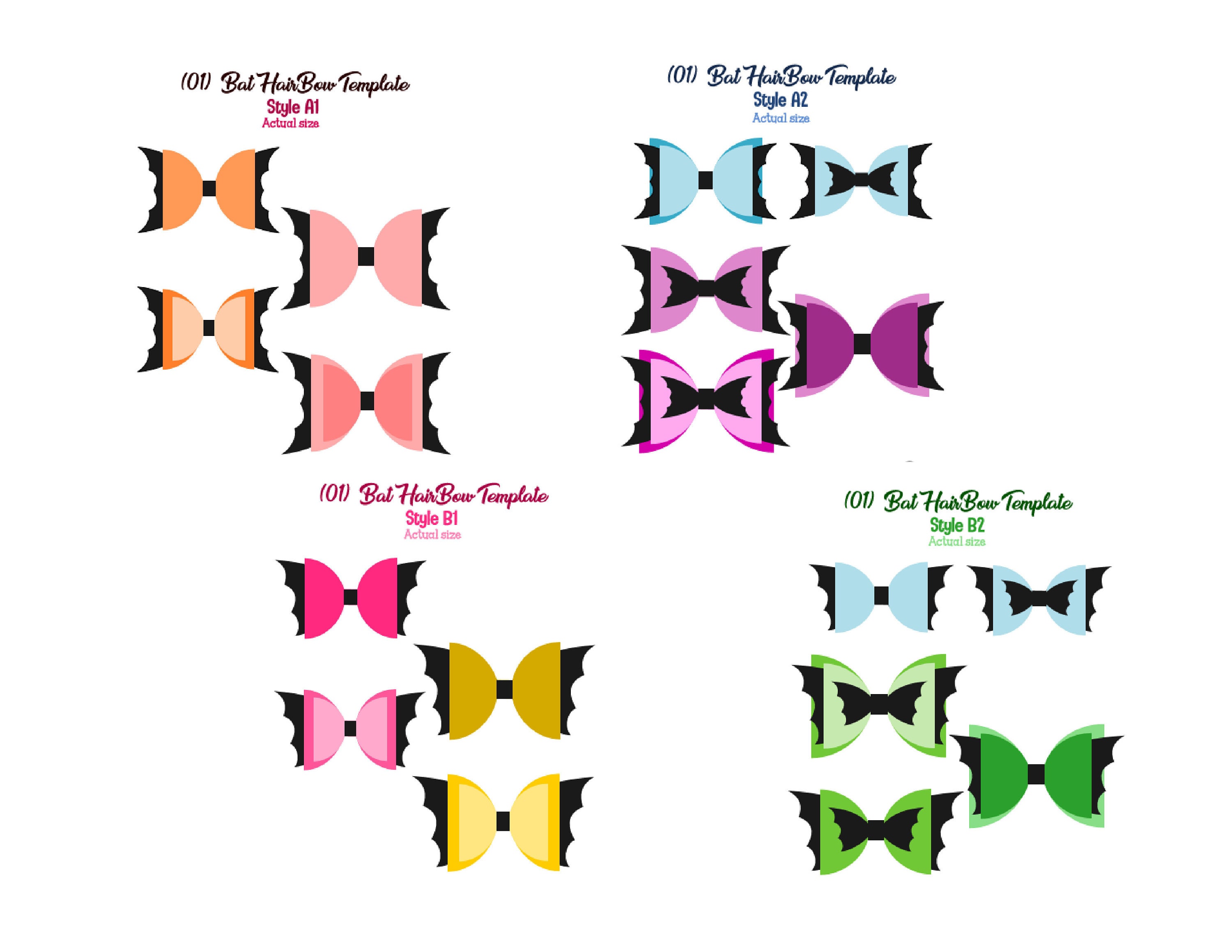 Bat Bow Template SVG Halloween Bow SVG Bow Template Hair Etsy Bat Bow Template SVG Halloween Bow SVG Bow Template Hair Etsy