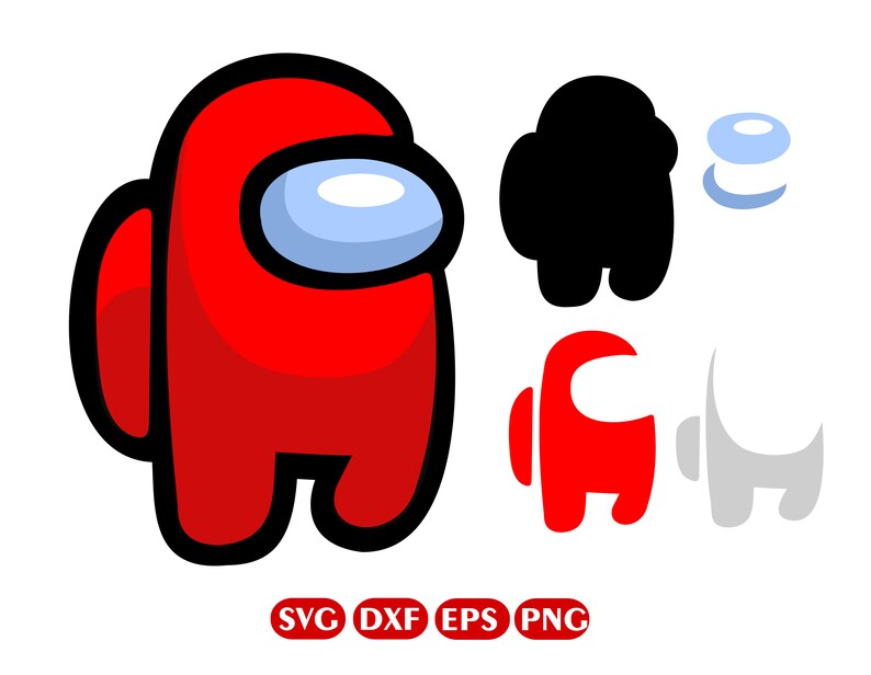 Red Among Us SVG Instant Download Among us Pdf Png Dxf Etsy