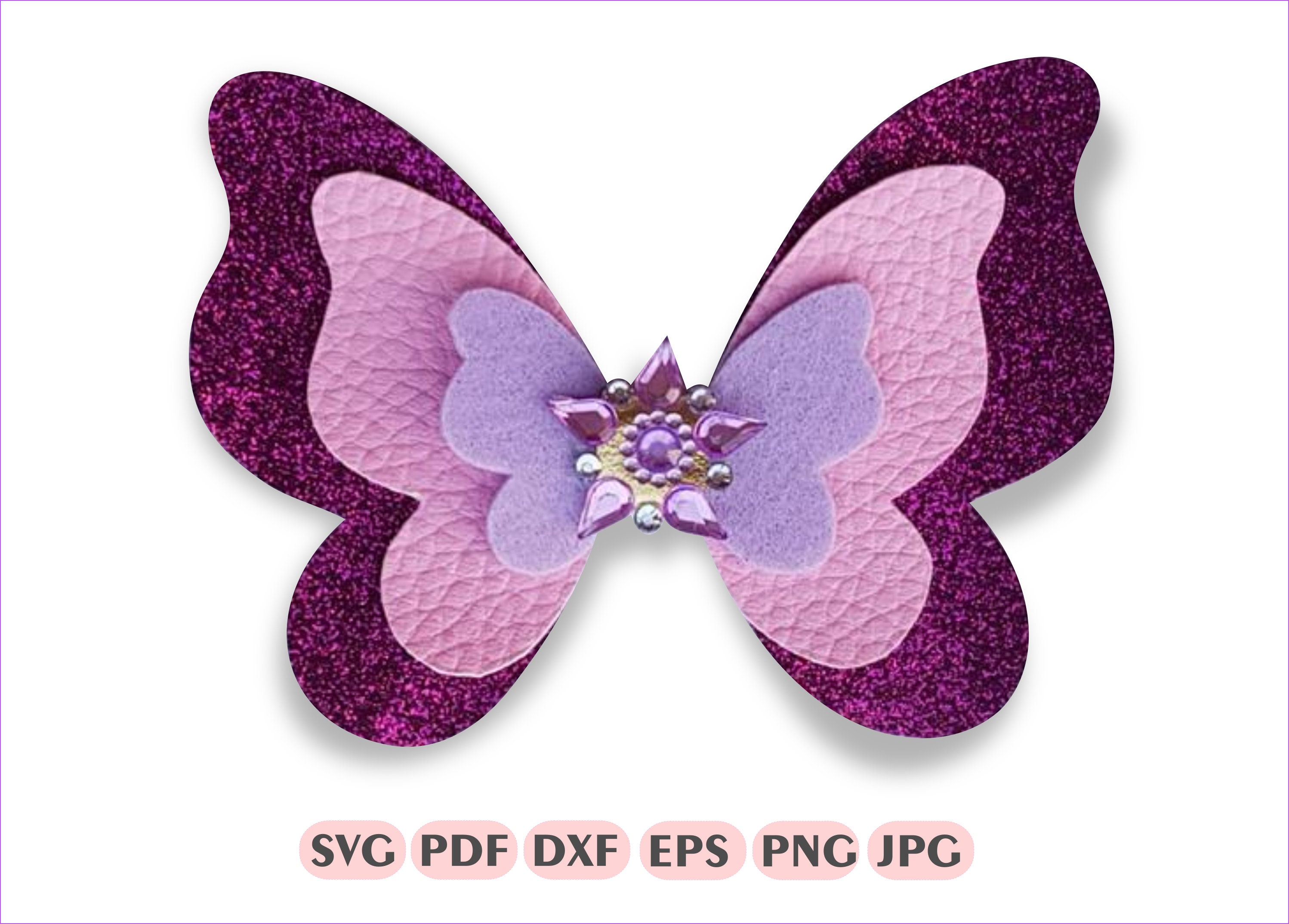 Butterfly Bow Template SVG Bow SVG Bow Template Hair Bow - Etsy UK