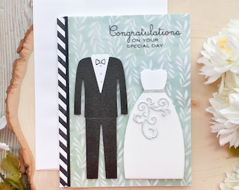 Carte de mariage faite à la main pour la mariée carte de voeux mariée et le marié carte faite à la main mignon 3d carte de voeux cadeau de mariage pour un ami carte d'amour à la main