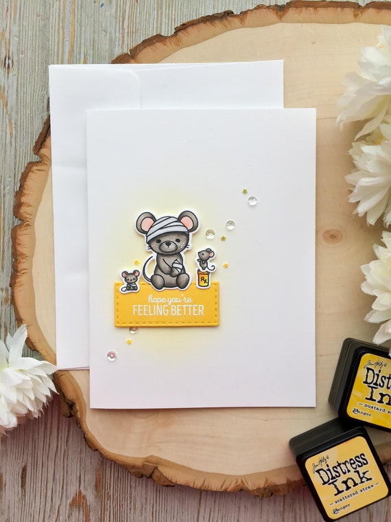 Cute Dog Cards Feel Better Soon Sending Hugs Dogs Card Greeting Card Handmade Cards Friend Get Well Get Well Handmade Get Well Card
