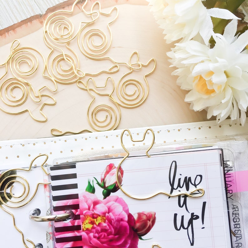 Gold Paper Clips Paper Clips 8 Pieces Planner Decorations Etsy