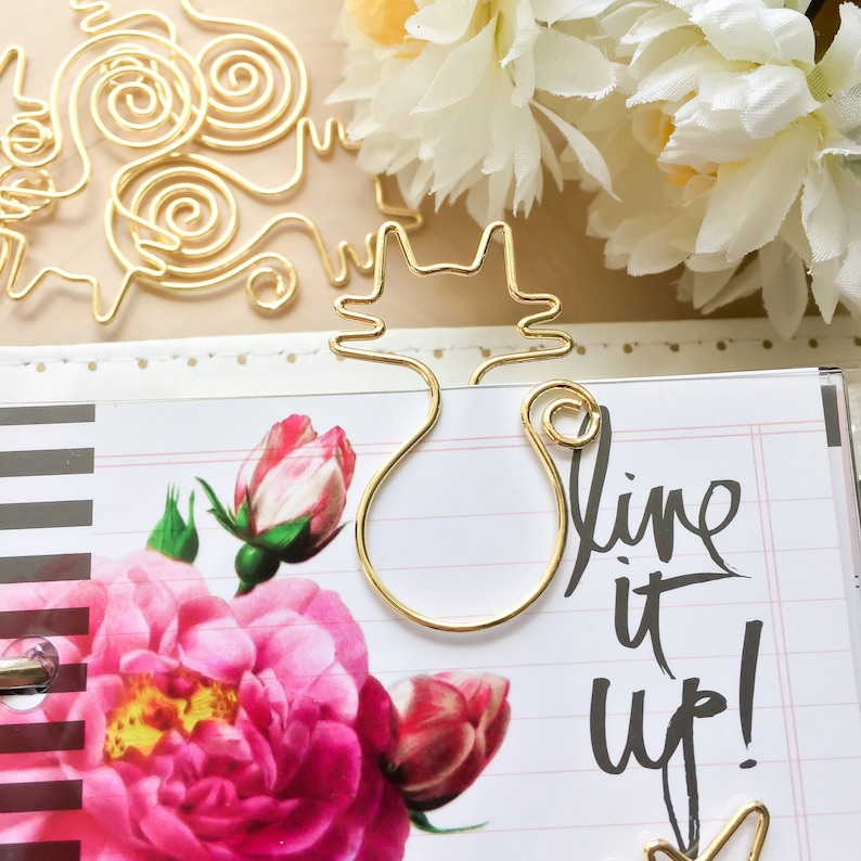 Gold Paper Clips Planner Decorations Office Supplies Etsy