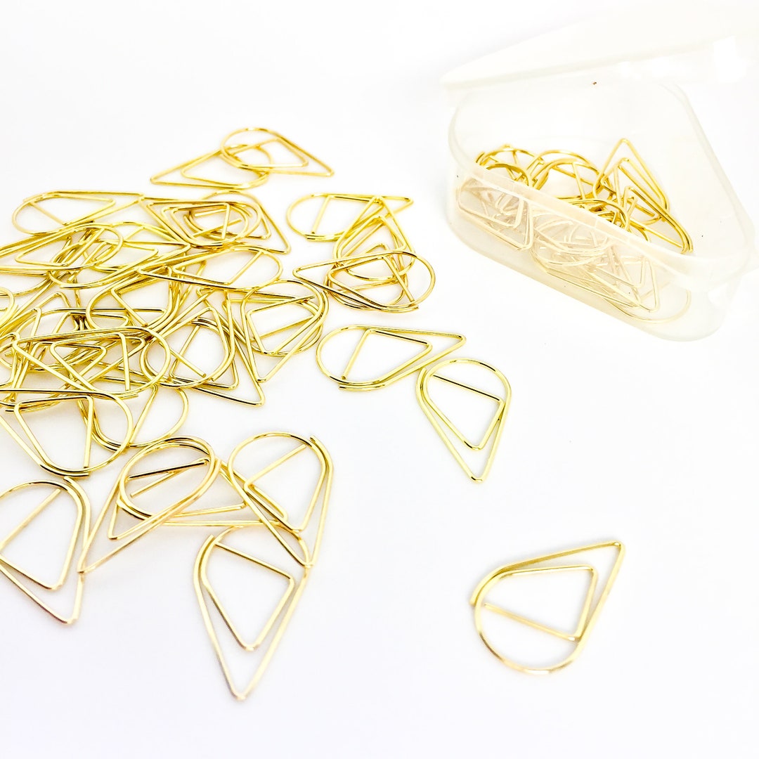Gold Paper Clips 50 PCS, Planner Decorations, Office Supplies, Cute Paper Clips, Planner Paper