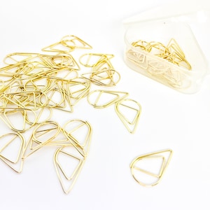 Gold Paper Clips - 50 PCS, Planner Decorations, Office Supplies, Cute Paper Clips, Planner Paper Clips, Paper Clips, Paper Clip