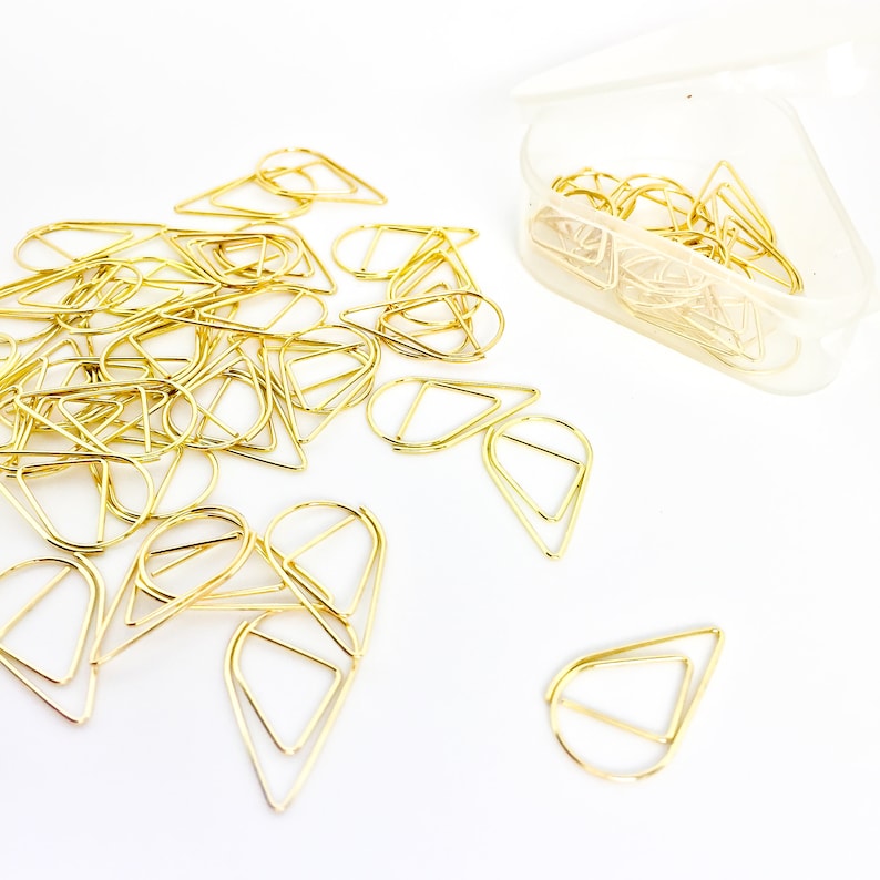 Gold Paper Clips 50 PCS Planner Decorations Office Etsy