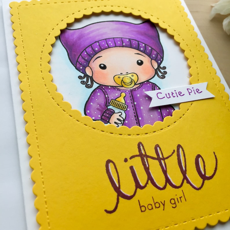 Baby shower card handmade card Its a girl baby cards baby Etsy