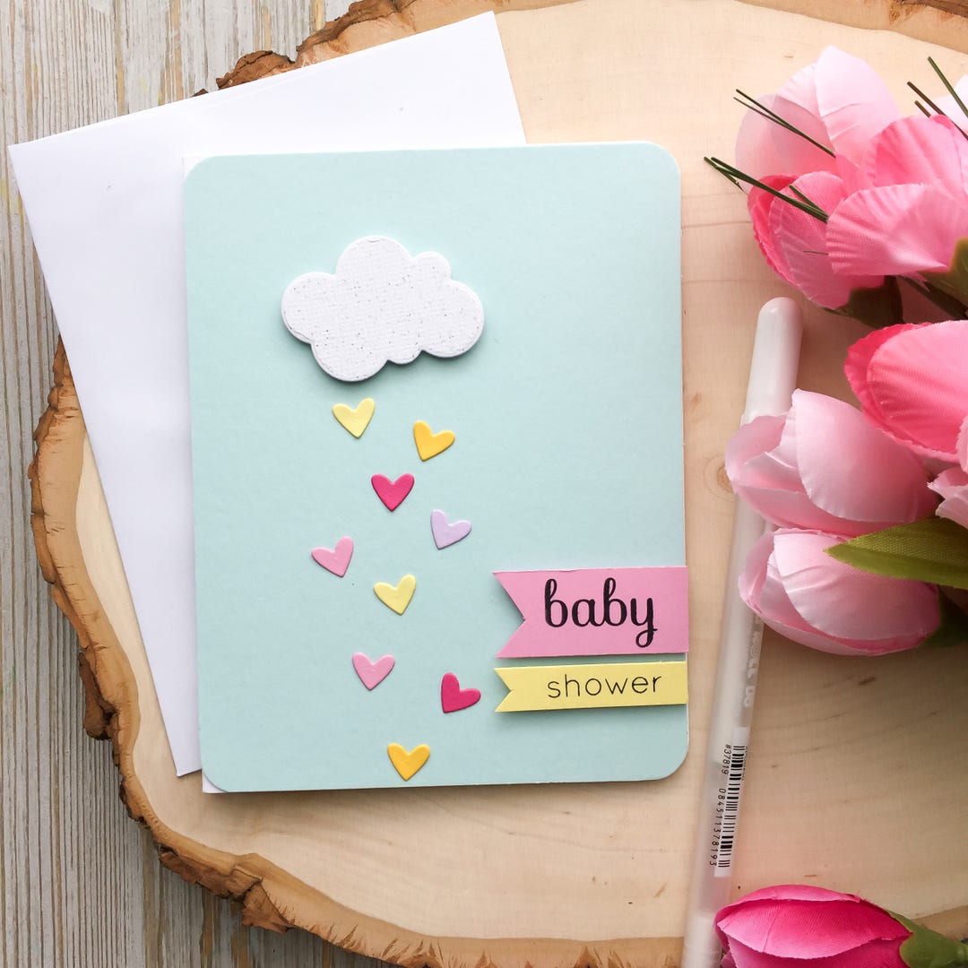 Baby Shower Card Handmade Baby Shower Card Handmade Baby Etsy