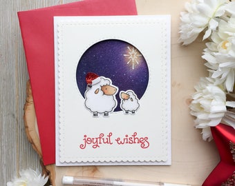 Handmade Christmas Card, Holiday Card, Happy Holidays, Merry Christmas, Christmas Cards, Bethlehem Star, Handmade Cards, Greeting Card