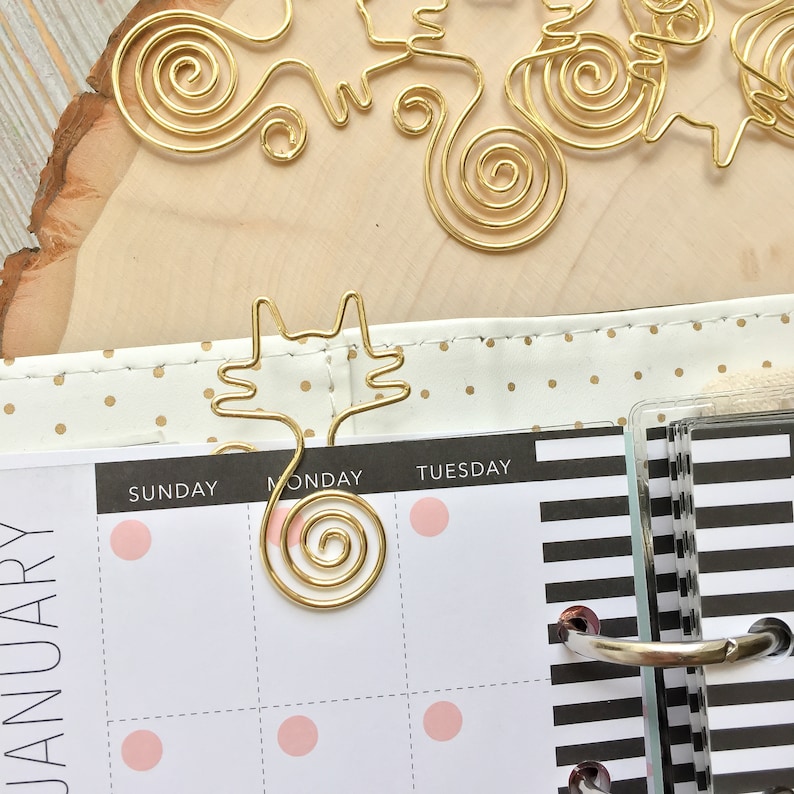 Gold Paper Clips Planner Decorations Office Supplies Etsy