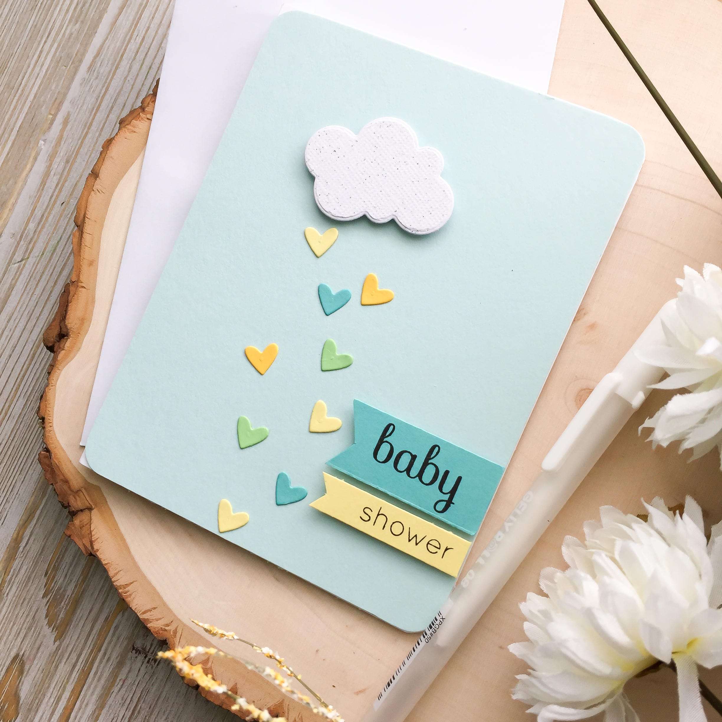 Baby Shower Card Handmade Baby Shower Card Handmade Baby Etsy