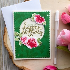 Handmade Birthday Card, Mom Birthday Card, Grandma, Friend, Sister, Daughter, Handmade Card, Greeting Card, Birthday Cards, Gold Birthday