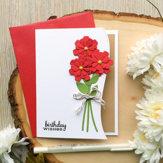Beautiful handmade birthday card online