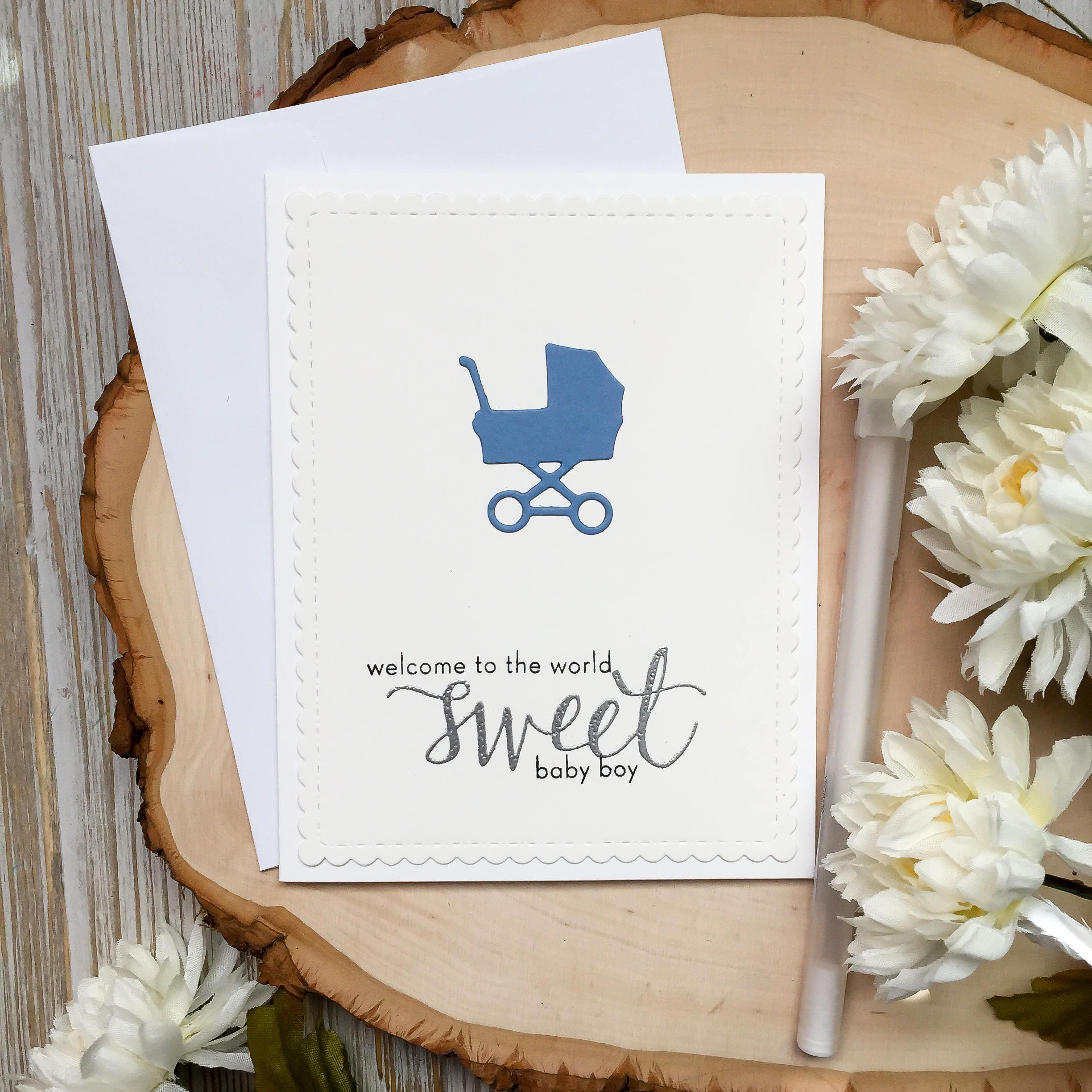 Baby Shower Card Handmade Card Greeting Card Its a Boy - Etsy