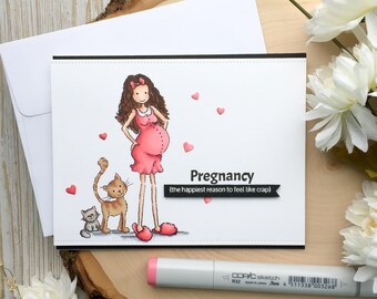 Baby Shower Card, Handmade Greeting Card, Funny Baby Shower Card, Baby Shower Cards, Handmade Baby Shower Card, Pregnancy Card, Baby Shower