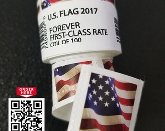 100 Wedding stamps 1 Roll flag, Perfect for wedding invitations