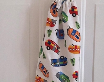 Camper Plastic Bag Dispenser: Flannel Grocery Bag Holder