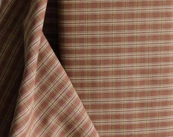 Brown Plaid Homespun Fabric: Dunroven House Cotton #H91