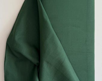 Solid Dark Green homespun fabric: Americana, Primitive, Colonial fabric