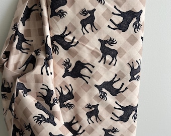 Plaid Moose Quilting Cotton Fabric: Rustic Cabin Lodge Style, country, mountain, hunting, outdoorsy quilts
