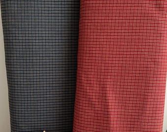 Red Homespun Fabric: Dunroven House Doublepane Cotton, Primitive Americana