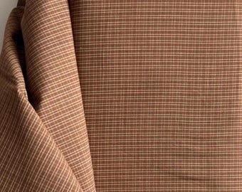 Brown Plaid Homespun Fabric: Dunroven House Cotton for Quilting & Decor