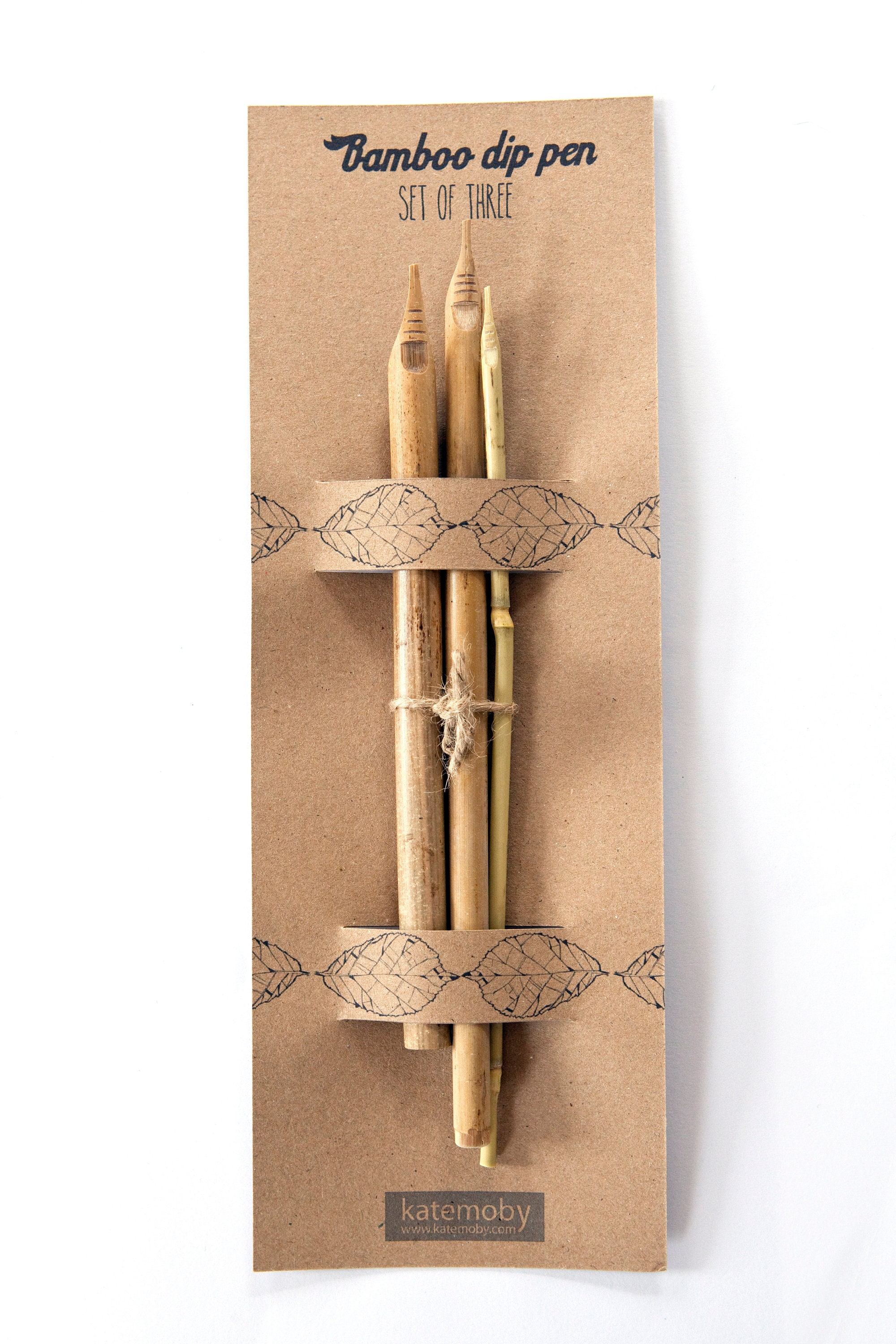 Bamboo Dip Pen Set of 3 for Ink, Calligraphy, Writing and Drawing 