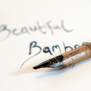 Bamboe Dip Pen voor Inkt, Handgesneden Houten Pen, Pen voor Inkt tekening of kalligrafie