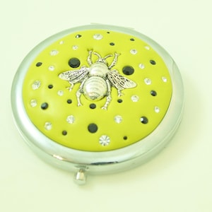 Bumble Bee Jeweled Compact Mirror