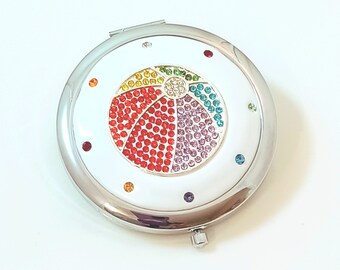 Jeweled Beach Ball Compact Mirror