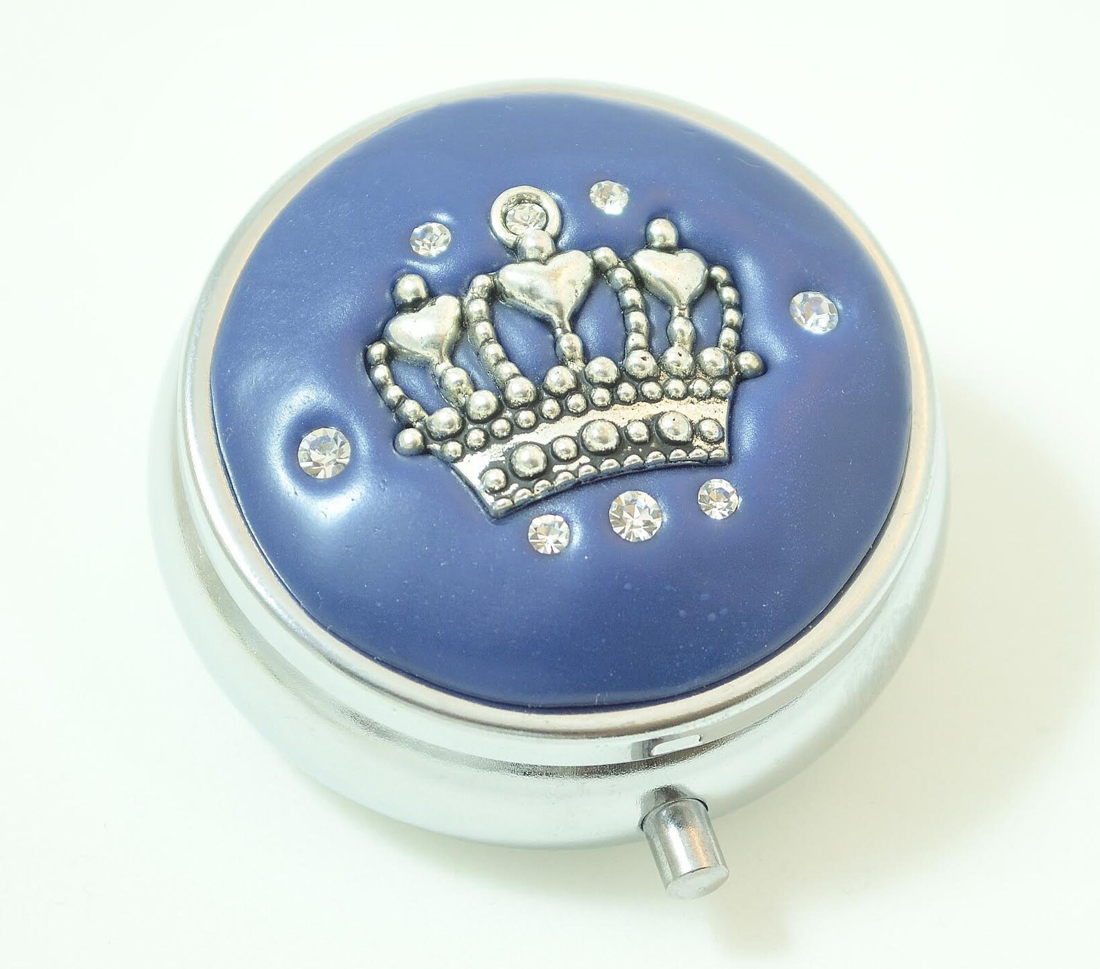 Royal Crown Jeweled Pill Box Etsy