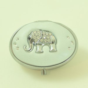 Jeweled Elephant Pill Box