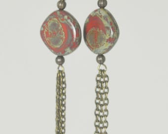 Antique Brass Tassel Earrings