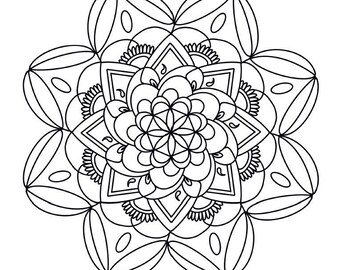 Mandala Calming Colouring Pages - 5 Pages