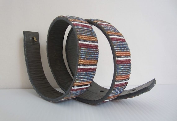 Vintage Mary B Hetz Beaded Belt: 1980s Designer Evening Wear  display picture 2