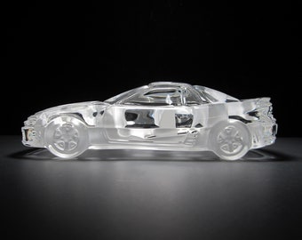 Rare Hofbauer Mitsubishi 3000 GT VR-4 Crystal Car Paperweight • Vintage 20th Century 24% Pbo Classic Coupe Sports Car • Made in West Germany