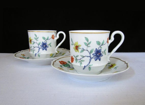 Haviland Shalimar Limoges Cup and Saucer Set: Vintage Floral