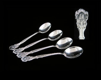 Vintage 70s Meka Denmark Demitasse Enameled Gold Tone Spoon