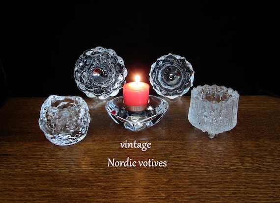 Vintage Iittala Orrefors Kosta Boda Crystal Candleholder: Nordic