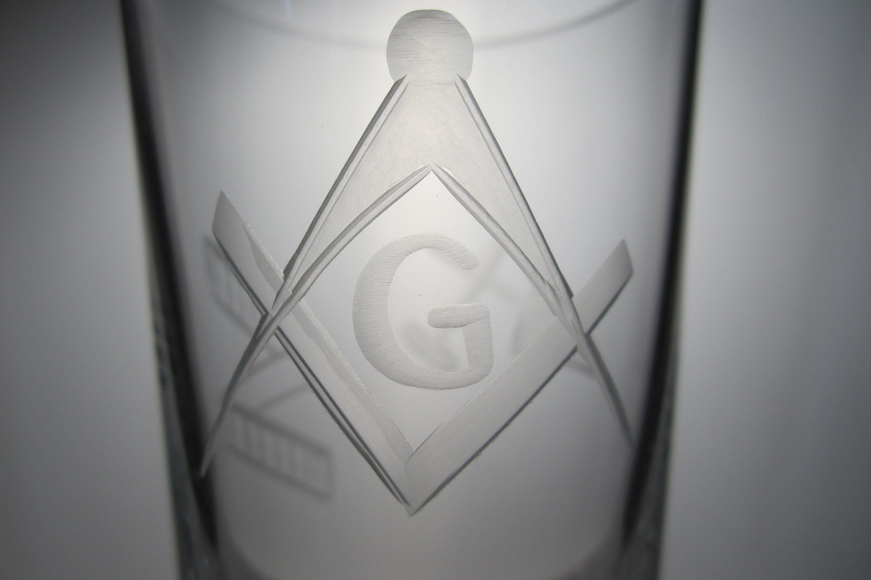Masonic Firing Glass Engraved Crystal Antique Heavy Etsy.de