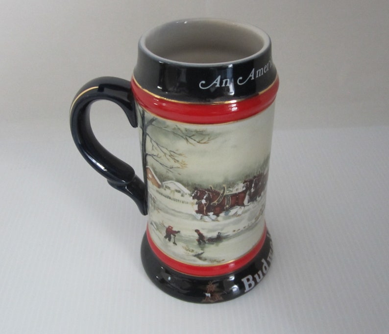 1990 Budweiser Beer Stein Collector Series Illustrated by Etsy