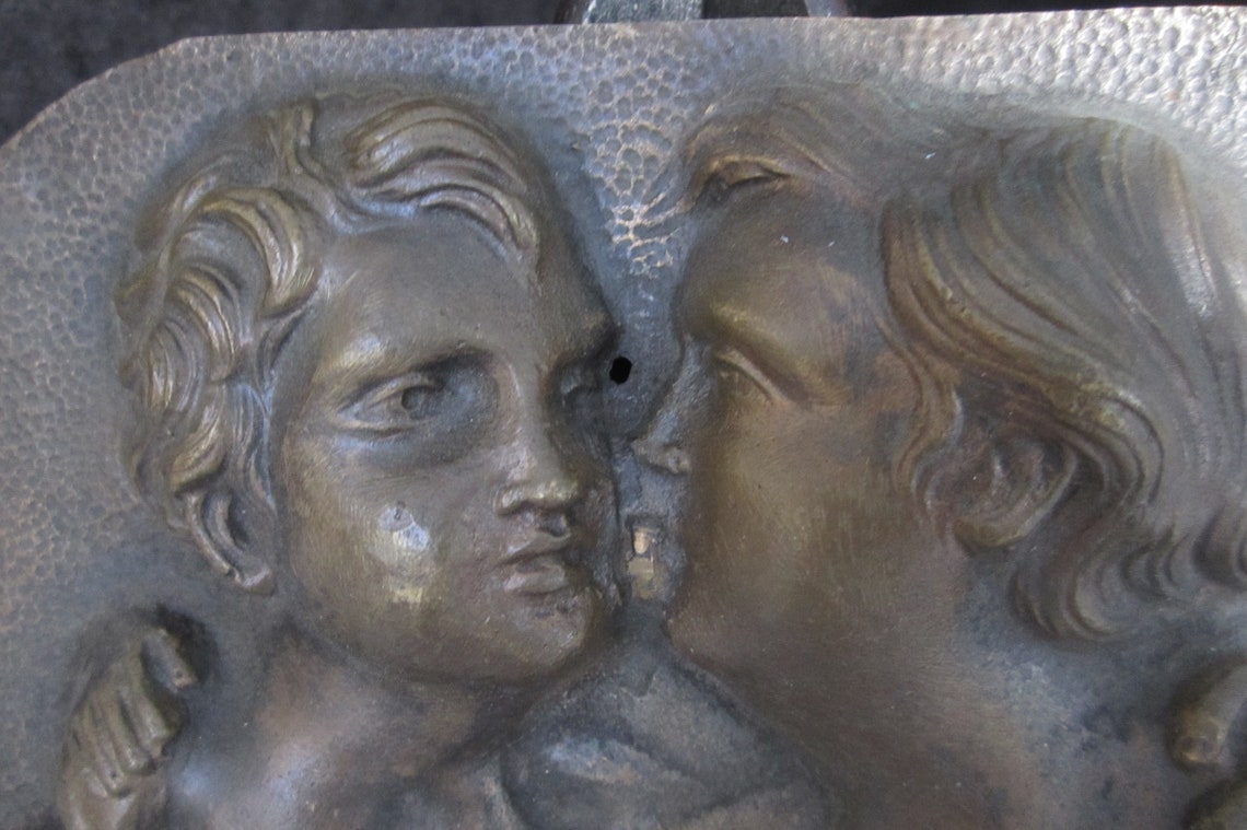 Bronze Plaque With Man and Woman Embracing Vintage Young - Etsy