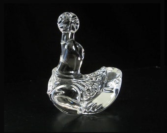 Sammy the Seal Crystal Figurine by Princess House • 24% Lead Cristal Au Plomb • Vintage Retired #865 Paperweight • Original Label, Germany