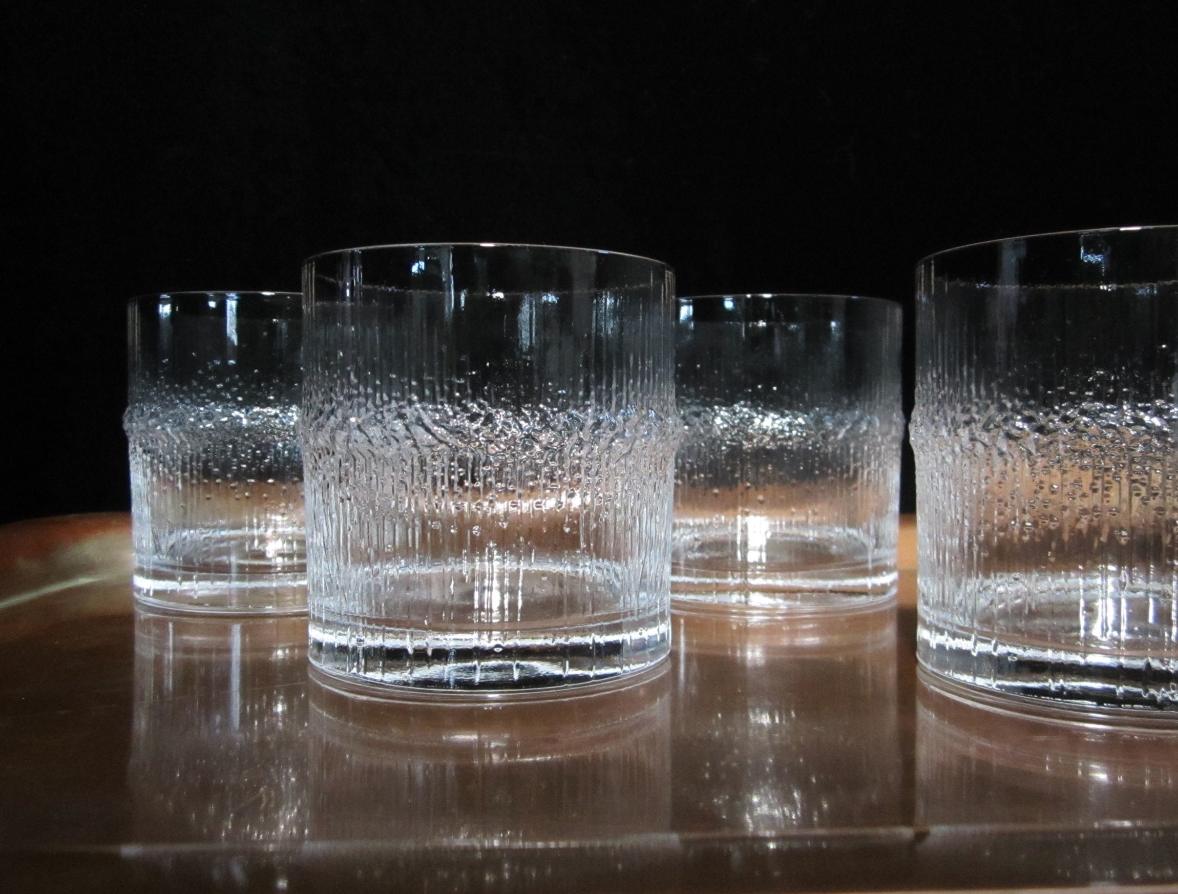 Vintage Iittala Niva Whisky Glasses Boxed Set of 4: Tapio Wirkkala