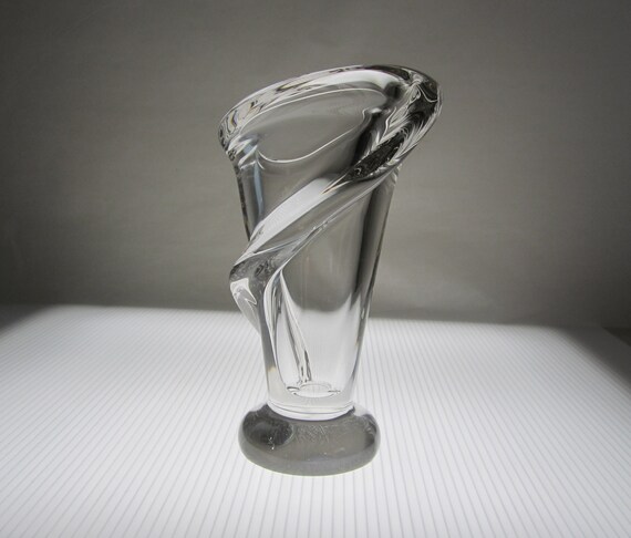 フランス製 ビンテージ Vannes Le Chatel ヴァネス・ル・シャテル Vintage Vannes le Chatel Crystal Art Glass 7 1/4